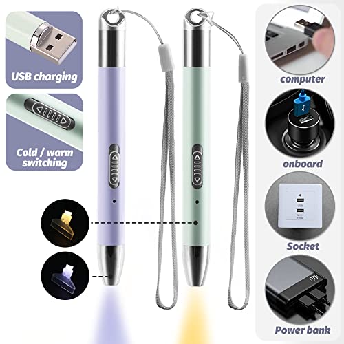 Point Drill Pen, 2Pcs Diamond Painting Pen With Led Light 5D Diy Diamond Art Pens With 2 Light Modes, 10Pcs Replacement Pen Tip, 2Pcs Magnifying Glass, 2Pcs Protective Pad And Glue Clay #TOP5