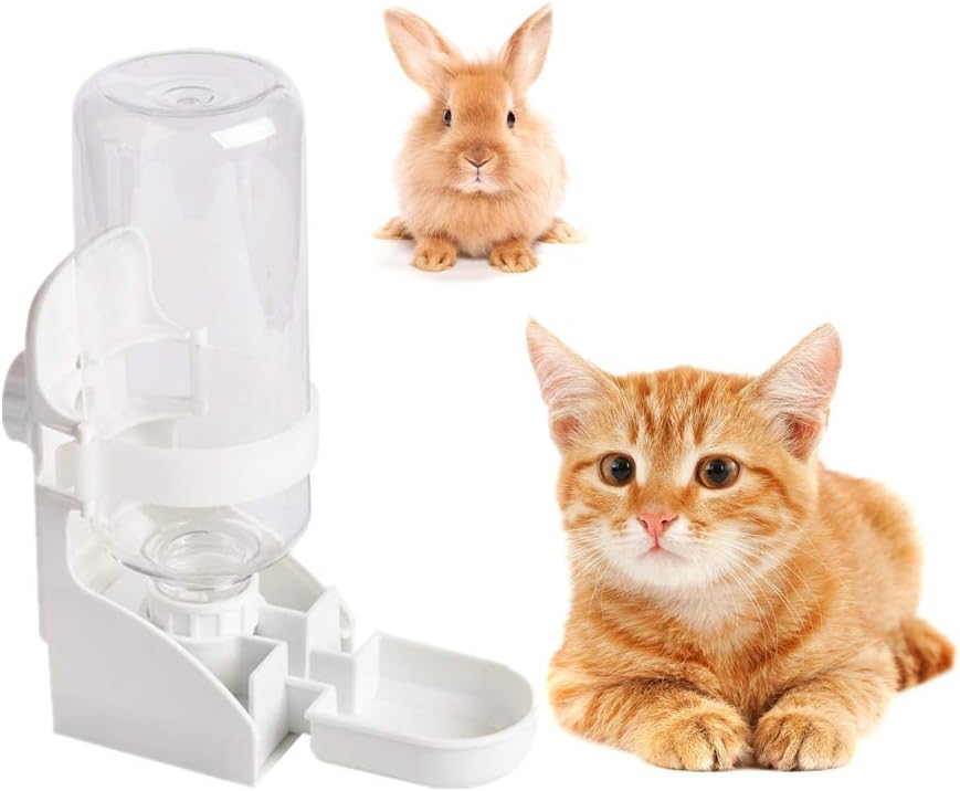 YChoice365 Automatic Rabbit Feeder, 500ML Rabbit Water Bottle Hanging Water Dispenser, Pet Drinking Fountain, Removable Cat Drinker…