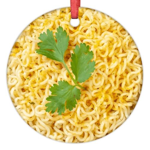 LMMIXEE Nudel-Ornamente für Weihnachtsbäume, lustige Dessert-Weihnachtsdekoration, 2024, Nudel-Geschenke für Frauen, Freunde, Weihnachtsbaum-Anhänger, Heimdekoration, Geburtstagsparty-Dekoration, 7,6