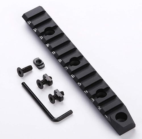 Miniatura 2 de TuFok 13-Slot Alumimun Picatinny Rail for Keymode - Thin 0.37in Height Rail Section Adapter Mount with Socket for 38" QD Sling Mount Attachment