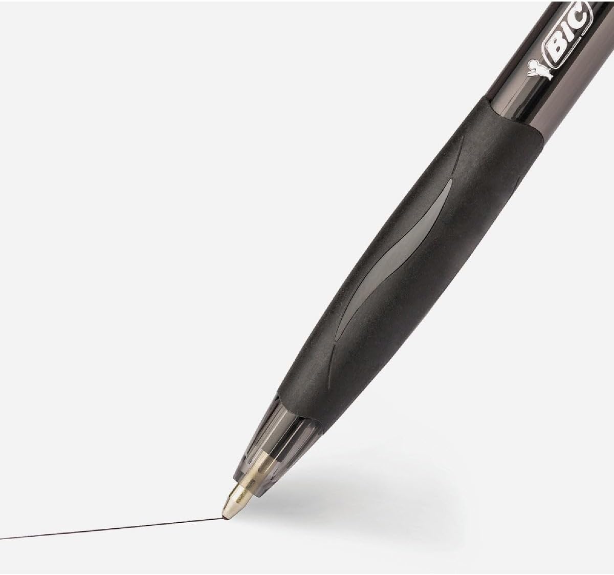 BIC Glide Black Retractable Ballpoint Pens, Medium Point, 1.0mm, 2-Pack image 5