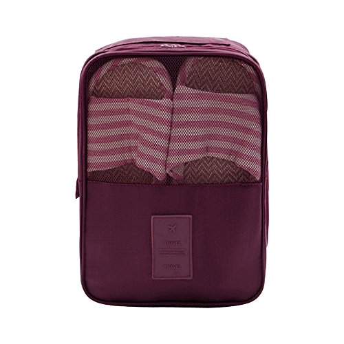 Image of Styleys Shoe Bag /Shoe Pouch for Travelling /Storage (Maroon, S1095)