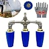 Twin/Triple Turbo Nozzle, Triple Turbo Nozzle Pressure Washer, Rotating Nozzle Triple Nozzle Pressure Washer, with 1/4" Quick Connector, 4-6 GPM, 4000 PSI Max (Triple)