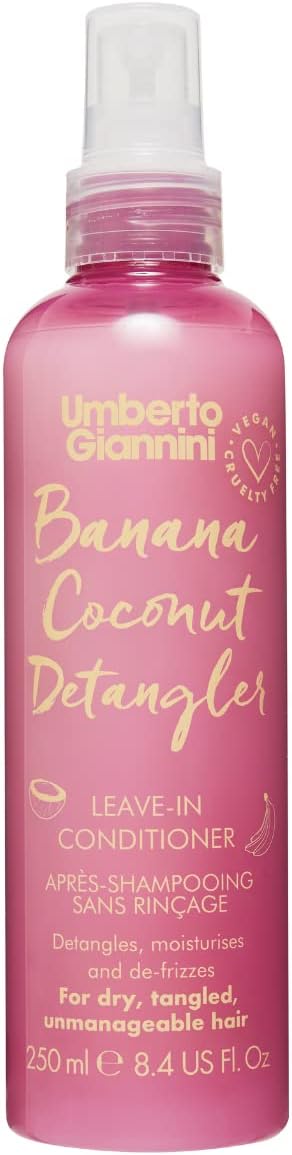 Banana Coconut Detangler 250ml - Lightweight Coconut Oil Leave in Conditioning Spray