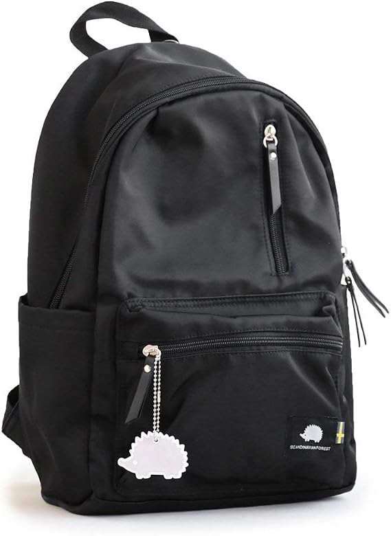Amazon Co Jp スカンジナビアン フォレスト Scandinavian Forest デイパック リュックサック カバン 鞄 Bag ワンポイント 高さ39 横幅24 マチ12 5cm Black ファッション