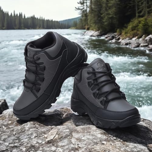 Image of VR-SNOW-3 High Top Waterproof Hiking Trekking Mountaineering Outdoor Boots Climbing Shoe |Lightweight Non-Slip High-Traction Grip
