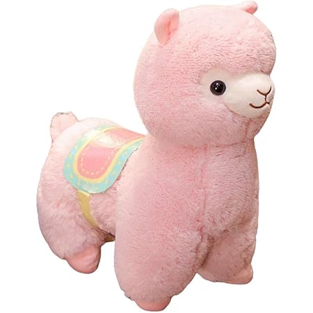 Amazon Sunnimix アルパカ動物ぬいぐるみアニメのおもちゃ 素敵なぬいぐるみ 昼寝枕オフィス ソファ 椅子 車 Pink 35cm ぬいぐるみ おもちゃ