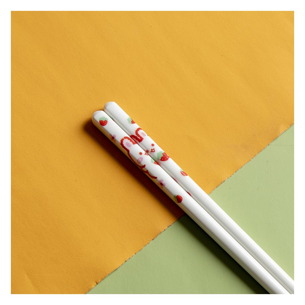Baguettes japonaises mignonnes en porcelaine, 10 paires de baguettes réutilisables en céramique d'os de haute qualité, cadeau élégant traditionnel chinois classique, lavable au lave-vaisselle Ch