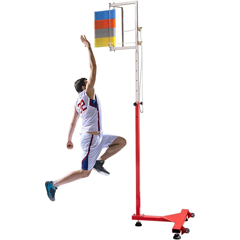 Pro pionowy tester skoków, skok wzwyż 170 cm - 360 cm, stabilny podłogowy pomiar skoków z kółkami, pomoc w siatkówce