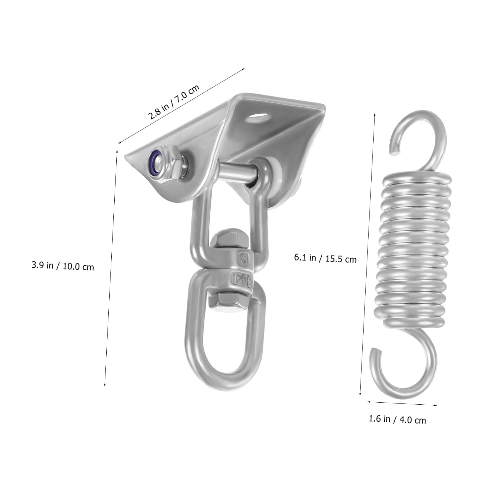 TOYANDONA 1 Juego Gancho De Columpio Silla Hamaca Ganchos para Colgar Hamacas Colgador De Columpio con Mosquetón De Yoga Columpios con Percha De Madera Acero Inoxidable 304