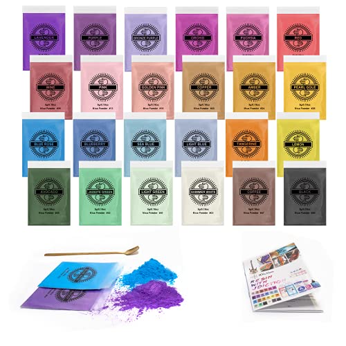 Jdiction Mica Powder For Epoxy Resin 24 𝐂𝐨𝐥𝐨𝐫 𝐄𝐚𝐬𝐲 𝐭𝐨 𝐌𝐢𝐱 Pigment Powder For Soap Making, Bath Bomb, Natural Makeup Dye For Nails, Lip Gloss, Pearl Colorant For Diy Craft #TOP22