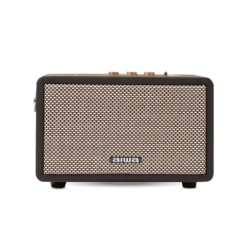 Image of Aiwa Bluetooth Speaker with Powerfull Bass, Built-in Microphone, Portable Speaker with 9+ Hours Play Time, 40W Speaker, Type-C Charging | RS-X 100 Natsukasii Pro (Black)