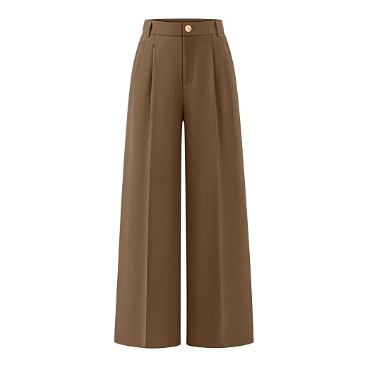 ZESICA Women's Wide Leg Dress Pants 2026 High Waisted Business Casual Palazzo Pants Work Office Slacks Trousers
