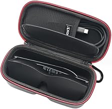 [YXHH] Carrying Case for XREAL Air 2 Pro, Shockproof Hard Travel Protective Case, Storage Bag for Steam Deck Body and Gaming Accessories - Black