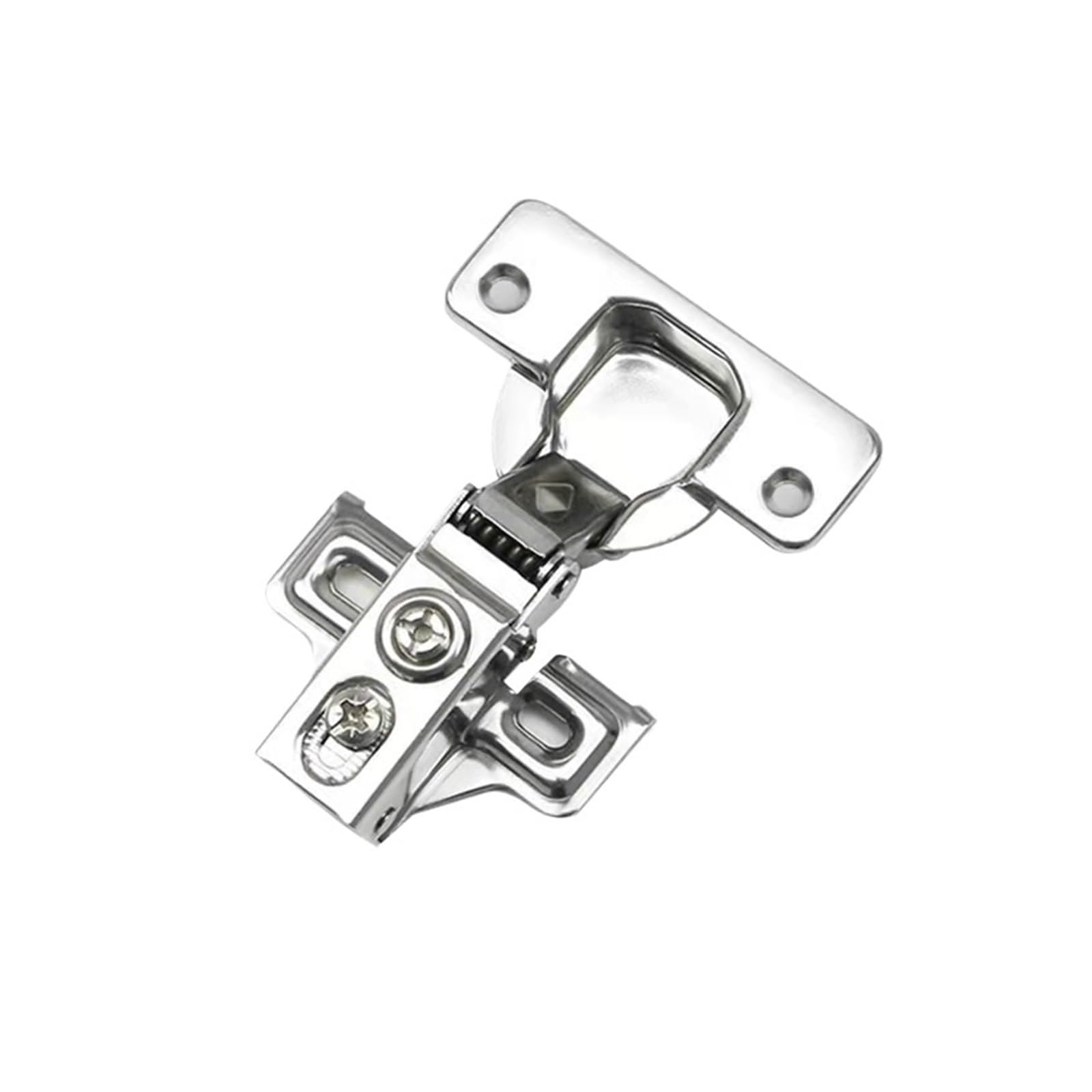 Iklaaqetbxps Full Overlay 1Pc 35Mm Cup Short-Arm Stainless Steel Hydraulic Hinges, Buffer Damper For Narrow Side Cabinet Doors(Full Overlay 1Pc)