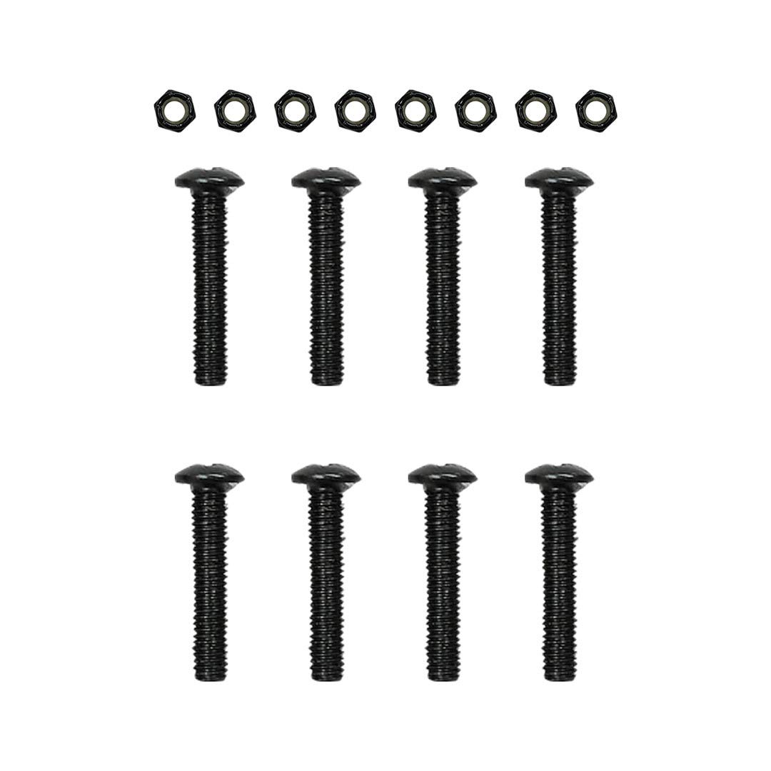 Yocaher Longboard Skateboard Trucks Combo Set 71mm Wheels + 7"/180mm Heavy Duty Aluminum Polished Trucks, Bearing, Riser Pad, and Longboard Hardware Package (Solid Black Wheel & Polished Trucks)
