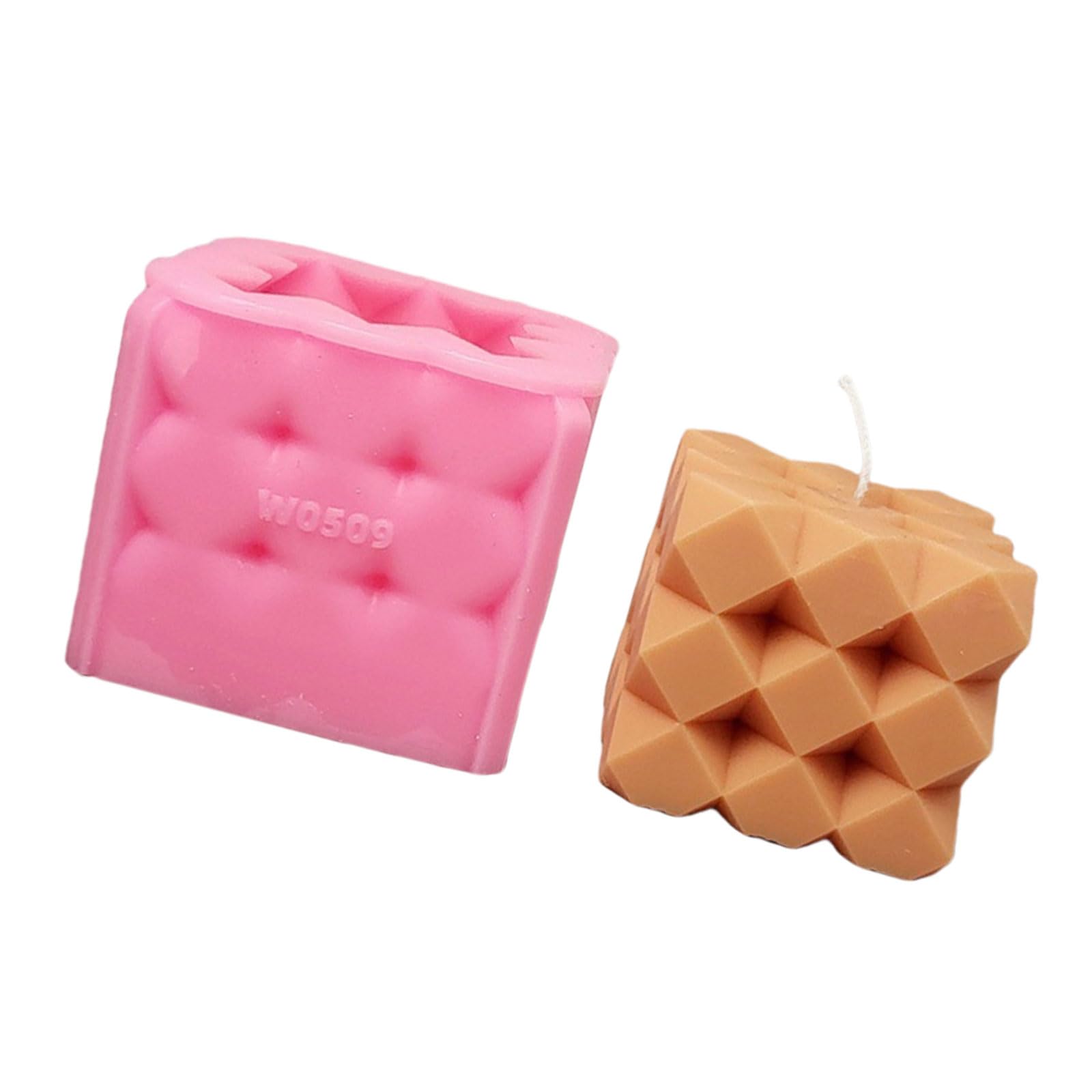 Nucelit Silicone Molds Creative Cube Molds Plasters Casting Ornament Craft Supplies Cube Casting