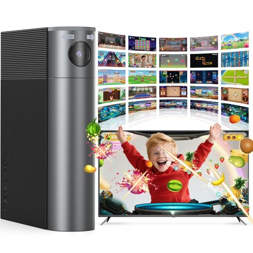 HAPHOM AR Motion Gaming Console for Kids - Active Video Game System with 21 Built-in Games,Plug & Play Video Games with 2 Wireless Controllers for Family Game Nights, Playtime and Playdates-Black