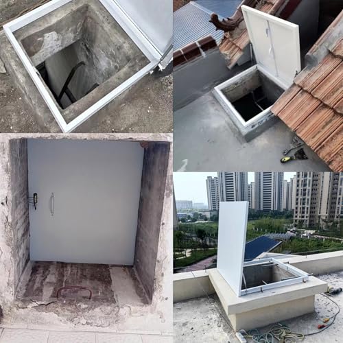 Evite goteras con el tragaluz de acceso a techo plano impermeable blanco 3