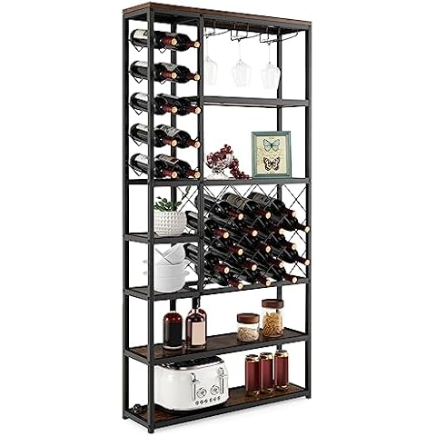 COSTWAY 27 Bottles Tall Wine Rack Cover