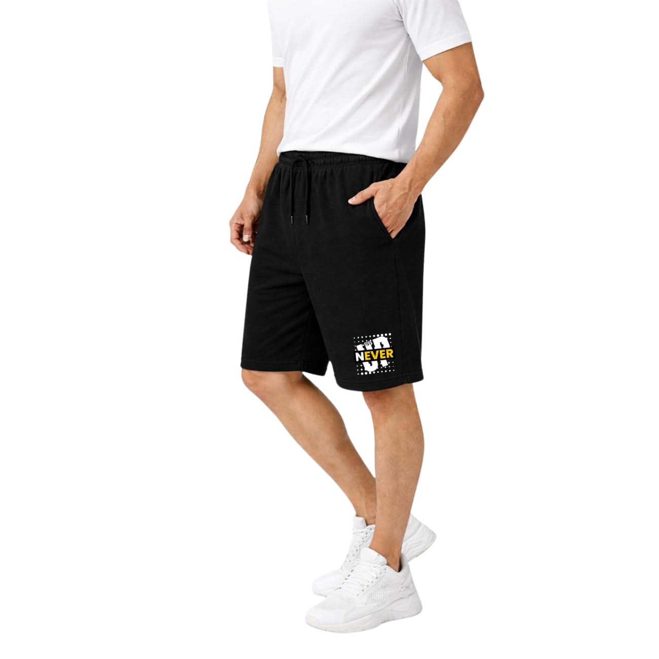 Plus Sizes Men's Cotton Knee Length Shorts (XXL,3XL,4XL,5XL,6XL,7XL,8XL Shorts) | Dont Give Up Printed Shorts | Casual and Night Wear Mens Shorts-image-16