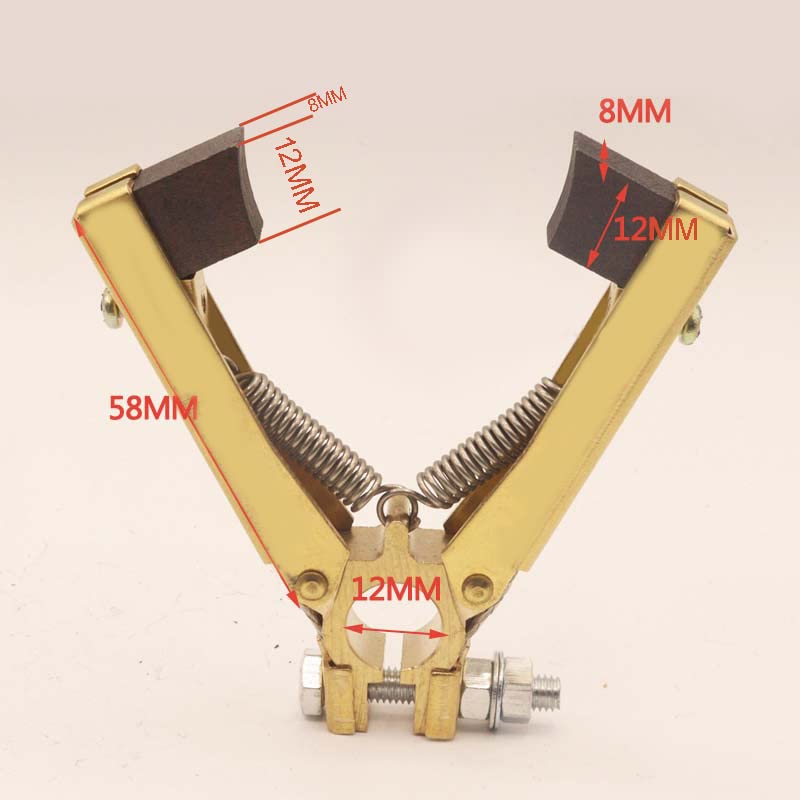 NUSSPO 8 * 12 Copper V-Shape Carbon Brush Holder for Electric Machinery