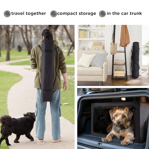 Cozzze Caixa de Transporte Dobrável para Cães-Caixa de Transporte Portátil de 32