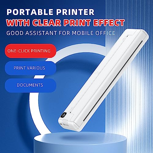 Image of Portable Rechargeable Inkless A4 Thermal Printer, Easy to Use, Large Capacity with Wide Compatibility