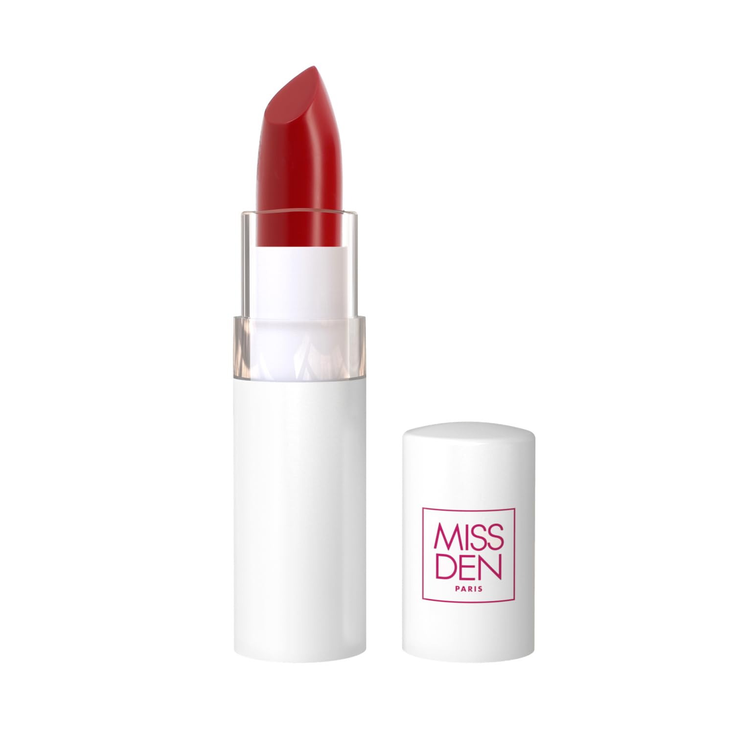 MISS DEN Rouge à lèvres Satiné Teinte Rouge Séduction - Format stick 2 g - Texture ultra-gloss pour des lèvres volumineuses et lumineuses - Fabriqué en France - Lot de 3