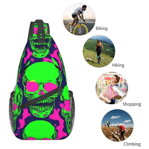 Bolso cruzado pecho zombie divertido impermeable ligero ajustable miniatura 6
