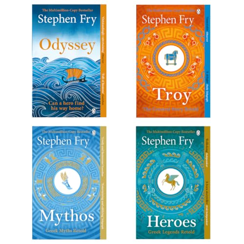 Image of Stephen Fry's Greek Myths Collection: 4 Book Box Set | Mythos, Heroes, Troy and Odyssey | Greek Mythology Books | Illustrated Ancient Greek Legends | Gift for Mythology Lovers