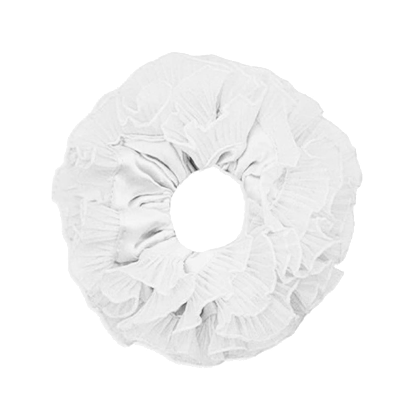 Fentency Ruffled Trim Hair Scrunchies Temperament Elastic Hair Rope Spring Photography Ponytail Hold Plain Color Girl Hair Rope