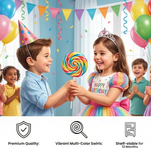 Image of Chef Medidi Fruit Lollipops Hard Candy | Assorted Fruit Flavors | Sweet Candy Treat for Kids | Natural Candy with Real Fruit Extract (Medium size) (30 Pc)
