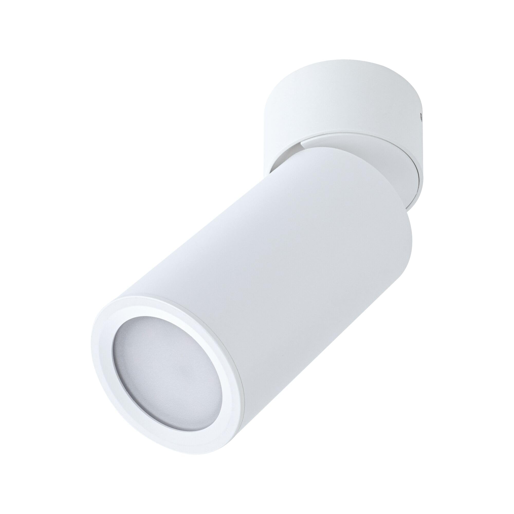 Paulmann 93087 LED Plafonniers Turnal 470lm 3-Step-Dim orientable rond incl. 1x6 Watt dimmable Plafonnier blanc dépoli métal 2700 K Coin