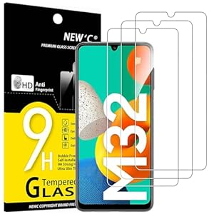 NEW'C 3 Stück für Samsung Galaxy M32 5G für Panzerglas, Frei von Kratzern, 9H Härte, HD Displayschutzfolie, 0.33mm Ultra-klar, Ultrabeständig