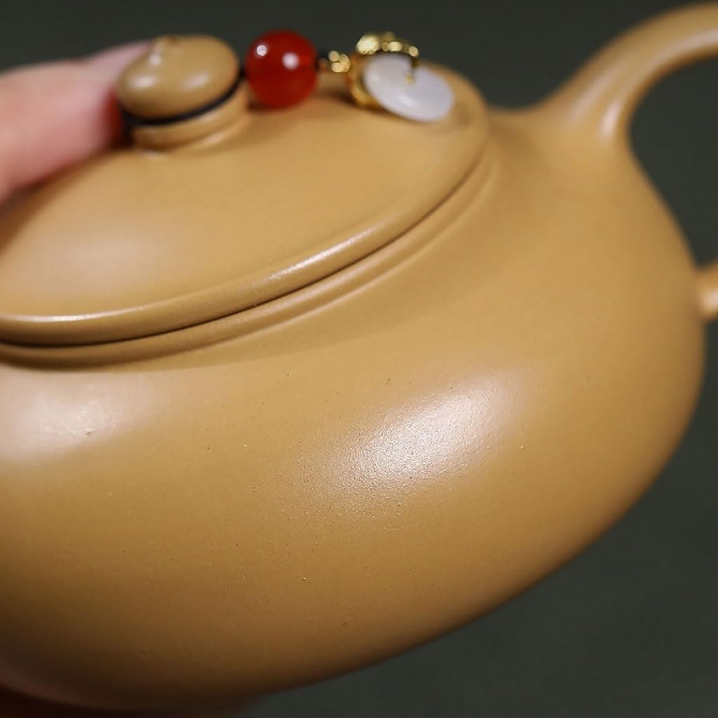 ENGENDER Théières Théière Domestique en Argile Dorée, Petite for Salon De Thé, Simple Theiere Fonte