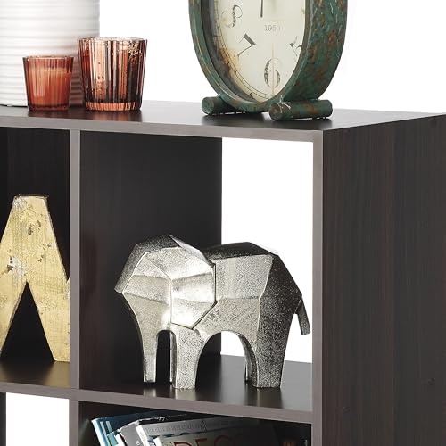 Whitmor 9 Cube Storage Organizer, 3 Tier Stackable MDF Wood Bookcase, Open Storage Display Bookshelf, Storage Cabinet for Living Room, Bedroom, Home, Office, 35.5" L x 11.7" W x 35.5" H, Espresso by Whitmor - Image 4