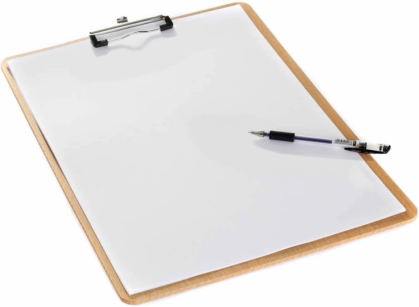 6er Klemmbrett A3 Hoch aus Hartholz extra dick 4mm, mit Aufhängeose, Gummierter Metalklemme, Skizzenblock Schreibbrett Clipboard, Qualität Holz Faserplatte, Zwischenablage Schreibblock TKD8009-A3-6X