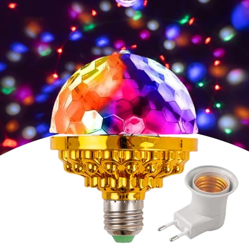 da discoteca luminosa rotante | Decorazione luminosa a LED sicura | Luce a da discoteca girevole | per casa, bar, feste, amatoriali, adolescenti, Natale e vacanze