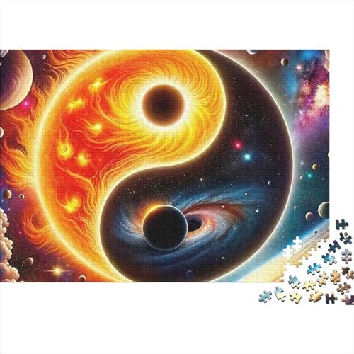 Rompecabezas Yin-Yang de 1000 piezas: juego educativo ecológico de 38x26cm