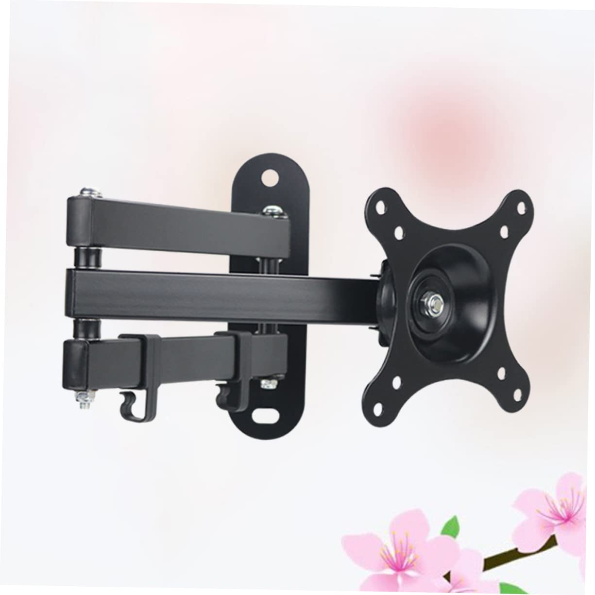 Supporto Tv da Parete per Lcd Monitor 10-27 Pollici in Ferro | Portata 7kg, Design Nero, Gestione Cavi Integrata, per Spazi Pubblici e Commerciali