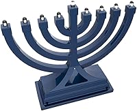Vista 6 de Zion Judaica Menorá Mini de Hanukkah LED Operada con Batería o USB - Configuraciones de Luz Múltiples en Movimiento Hanukkiah para Decoraciones