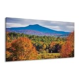 Canvas Wall Art Prints camels hump mountain vermont vermont mountains pictures Large Framed Artwork Wall Paintings Pictures Posters 24'x48' Wall Decor for Living Room Office Bedroom