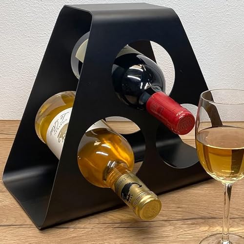 Soporte para botellas de vino de metal para encimera 3 botellas miniatura 2