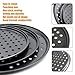 Handook Pizza Pan Set, Carbon Steel Pizza Pan with Holes, for Oven Baking Supplies & Home, Kitchen, Restaurant（9 Inch &10 Inch &12 Inch）