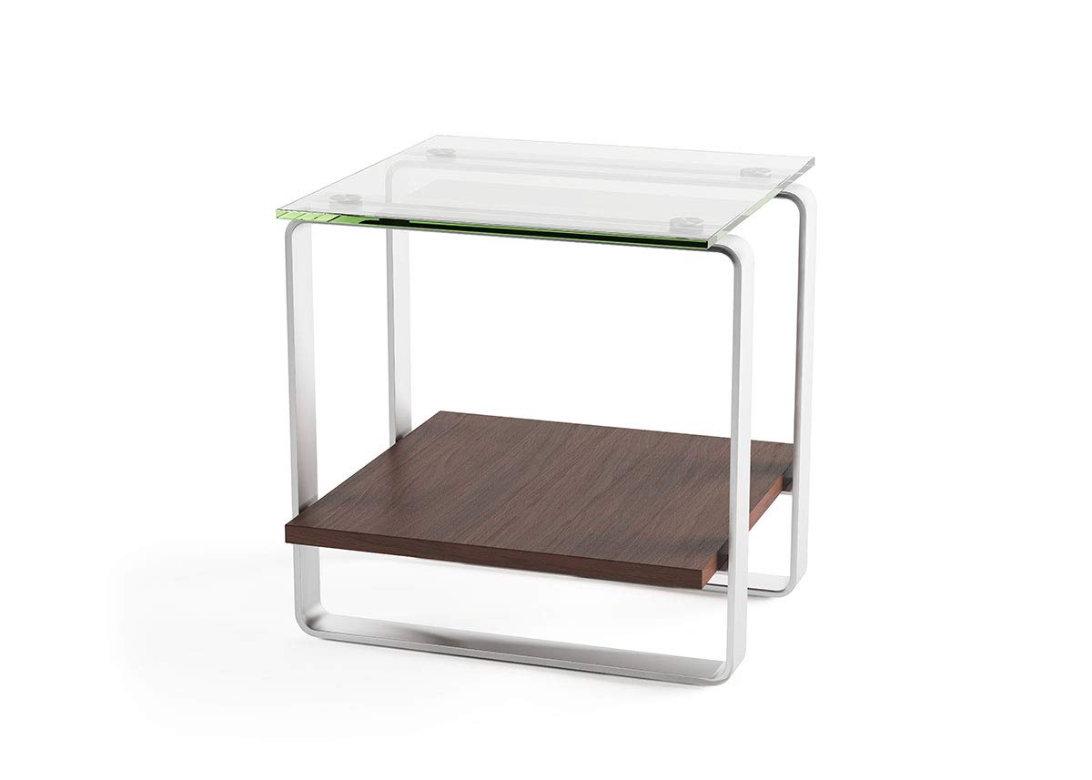 BDI Furniture Stream Chocolate Stained Walnut Finish End Table,