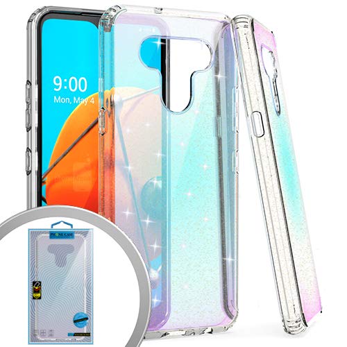 HJ Power[TM] EX-I- Hybrid Case is Compatible with LG K51 / LG Reflect/LG Q51 (Boost Mobile)- I-Iridescent Transparent