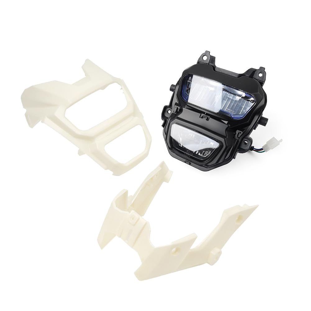 Cnfang4 3 pcs Front Light Cover LED Headlight Protective Carbon Fiber White for HONDA Grom MSX125 2016-2018