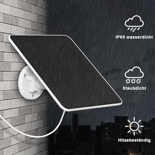 Zonnepaneel voor Ring Camera, 5W Camera Zonnepaneel Compatibel met Ring Stick Up Cam/Pro Batterij, Spotlight Cam Plus/Pro Batterij, Inclusief Vat Stekker naar USB-C Adapter, IP65 Waterdicht, 9.8ft Kab - Afbeelding 6