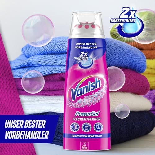 Vanish Stain Remover PowerGel - 1 x 200 ml - Gel za uklanjanje mrlja bez klora - Za predtretman šarenog i bijelog rublja